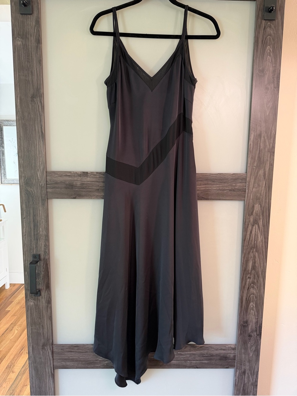Ramy Brook Black V-Neck Asymmetrical Midi Dress - Size 2